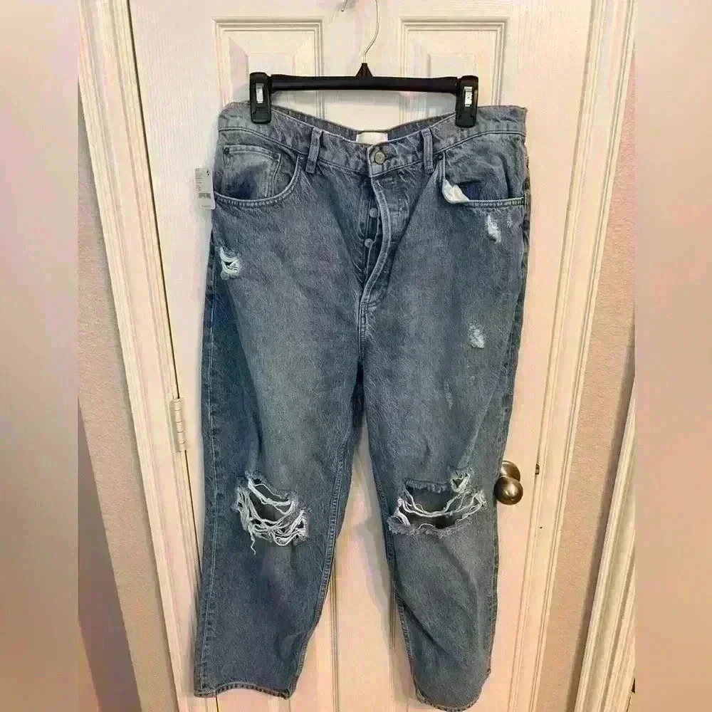 Free People Boyish‎ The Toby Relaxed Taper Jeans Size 32 - Picture 5 of 6
